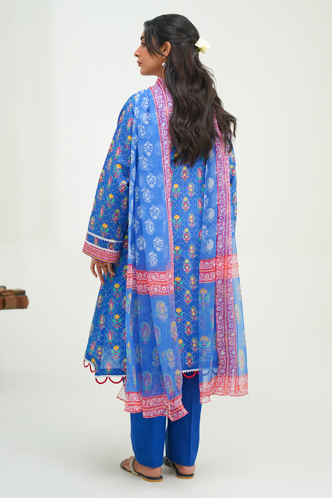 Zellbury | Unstitched 3 Piece Lawn | Shirt Shalwar Dupatta - 1505 - House Of Zarish