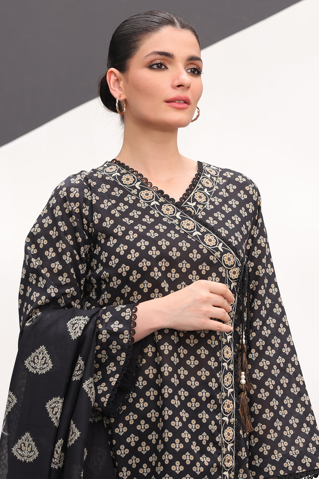 Zellbury | Unstitched 3 Piece Lawn | Shirt Shalwar Dupatta - 1507 - House Of Zarish