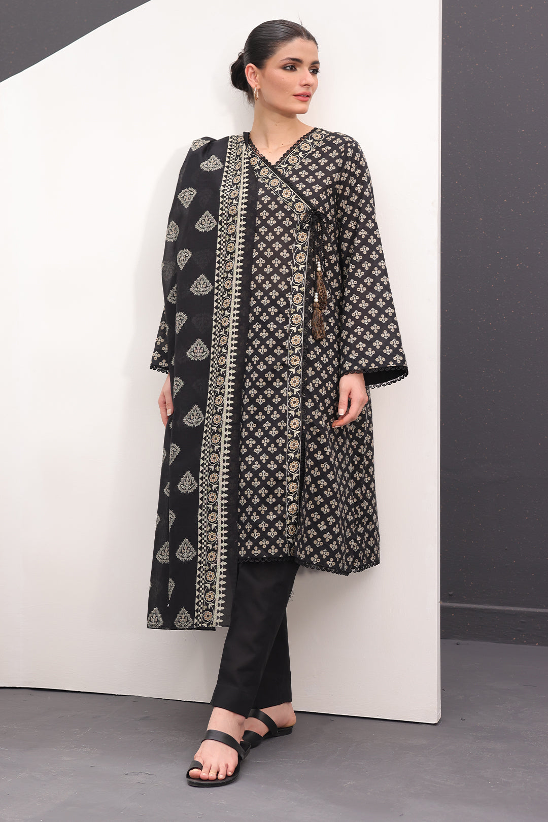 Zellbury | Unstitched 3 Piece Lawn | Shirt Shalwar Dupatta - 1507 - House Of Zarish
