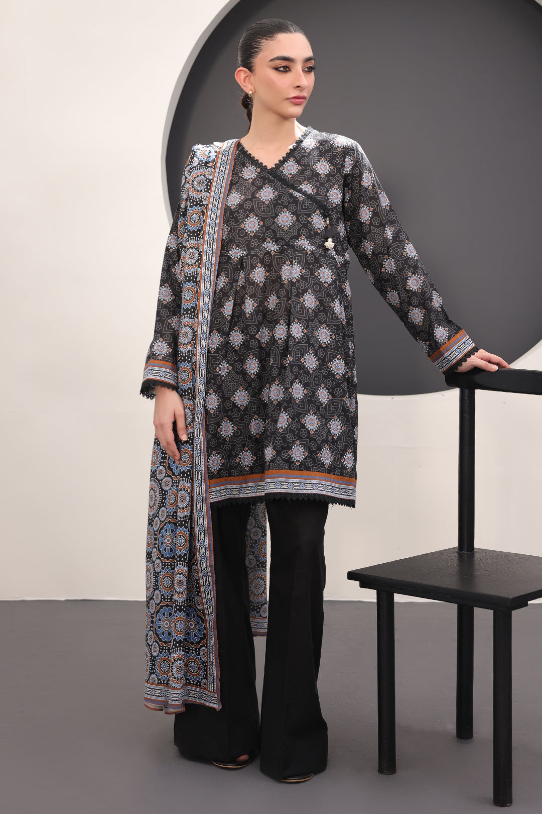 Zellbury | Unstitched 3 Piece Lawn | Shirt Shalwar Dupatta - 1508 - House Of Zarish