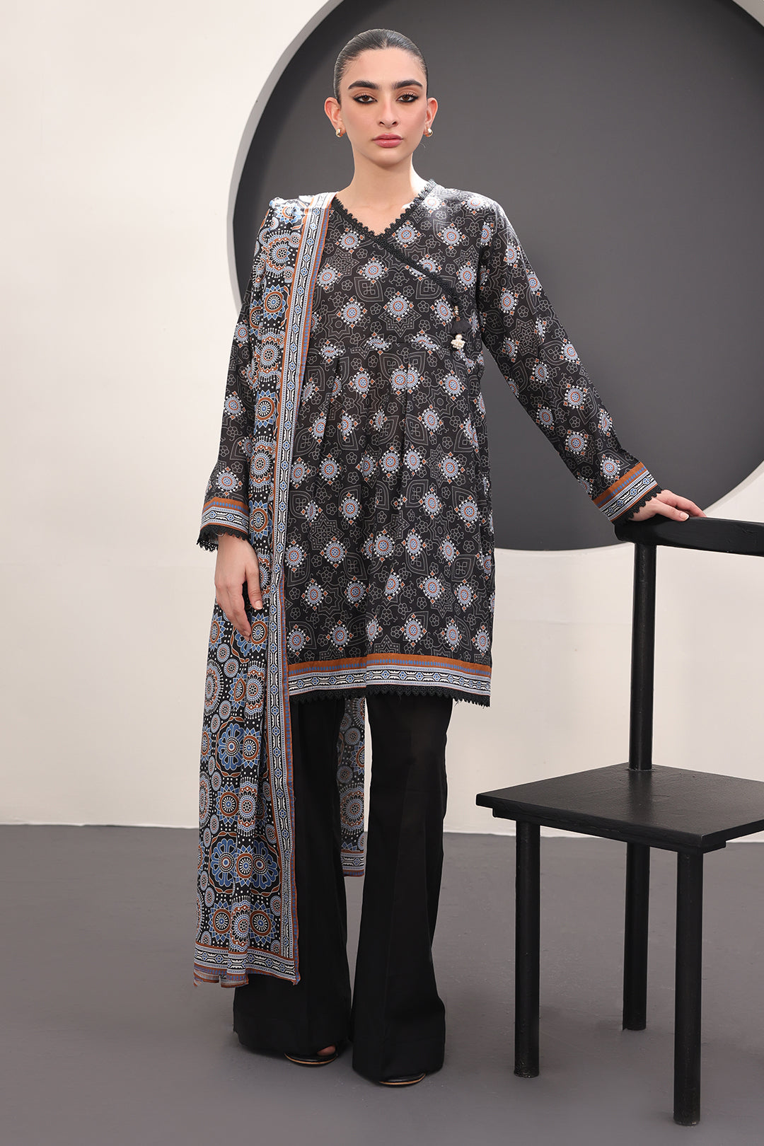 Zellbury | Unstitched 3 Piece Lawn | Shirt Shalwar Dupatta - 1508 - Libasekhas