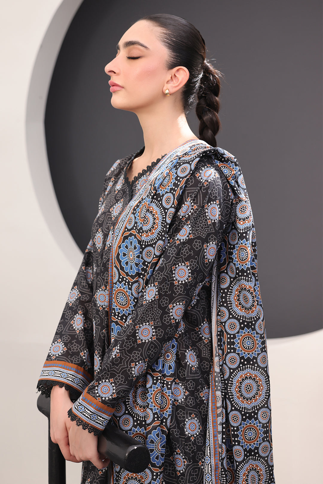 Zellbury | Unstitched 3 Piece Lawn | Shirt Shalwar Dupatta - 1508 - Libasekhas