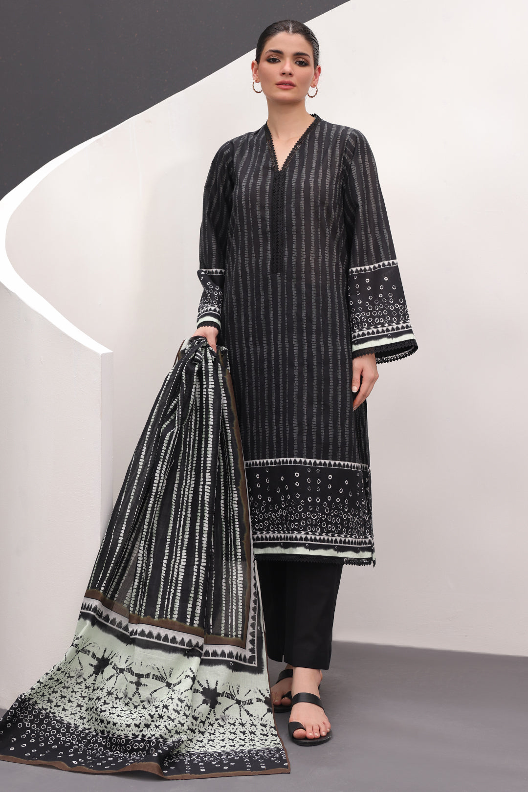 Zellbury | Unstitched 3 Piece Lawn | Shirt Shalwar Dupatta - 1509 - Libasekhas