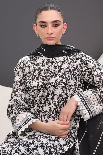 Zellbury | Unstitched 3 Piece Lawn | Shirt Shalwar Dupatta - 1526 - House Of Zarish