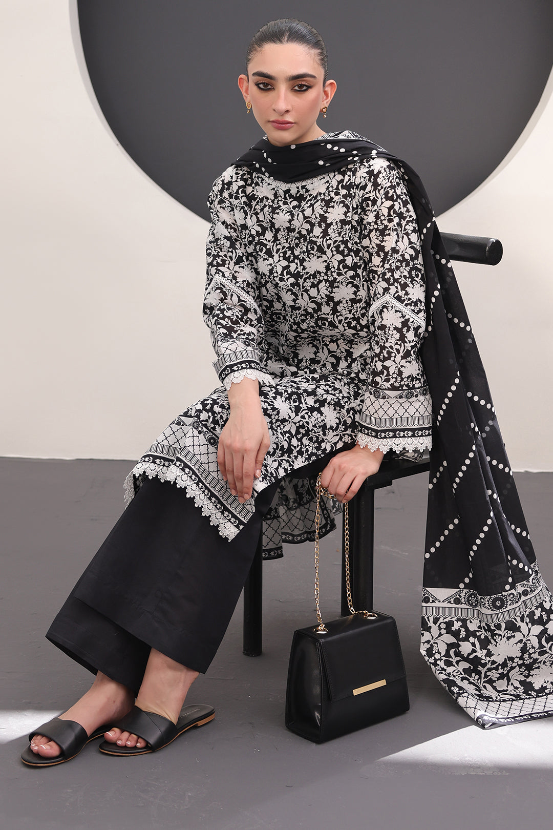 Zellbury | Unstitched 3 Piece Lawn | Shirt Shalwar Dupatta - 1526 - House Of Zarish