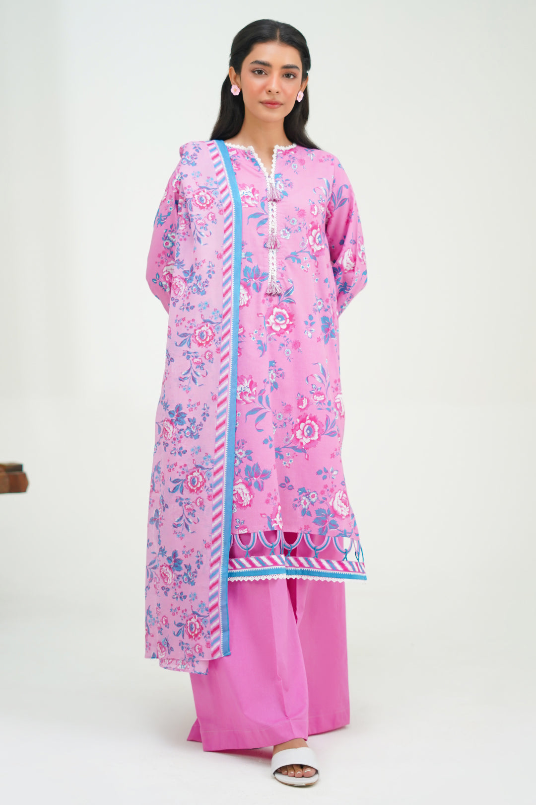 Zellbury | Unstitched 3 Piece Lawn | Shirt Shalwar Dupatta - 1569 - House Of Zarish
