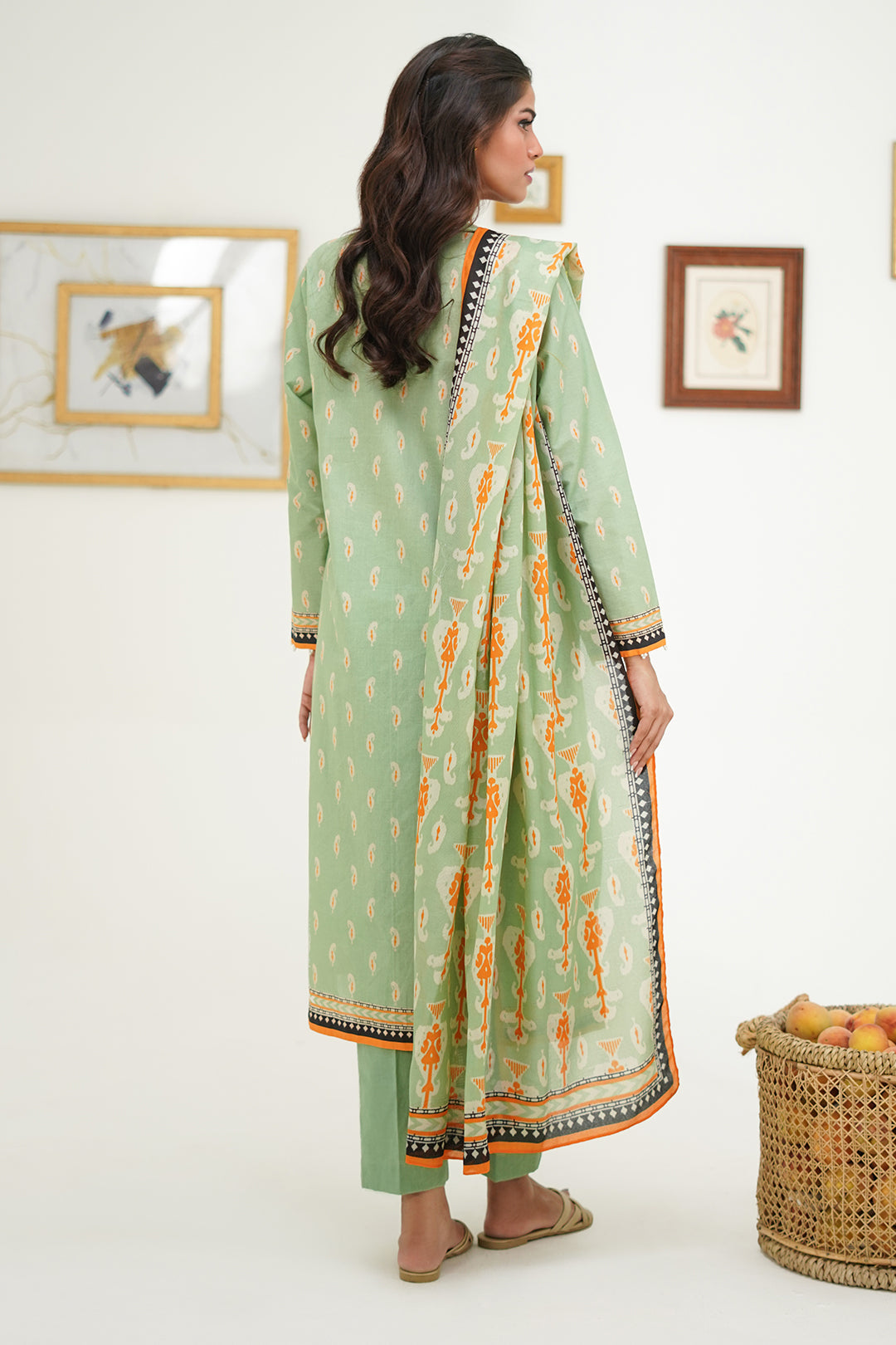 Zellbury | Unstitched 3 Piece Lawn | Shirt Shalwar Dupatta - 1572 - House Of Zarish
