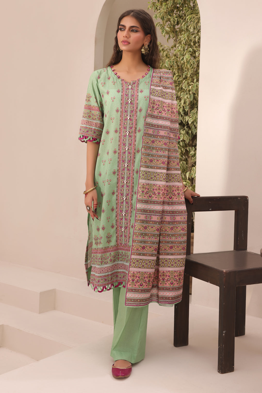 Zellbury | Unstitched 3 Piece Lawn | Shirt Shalwar Dupatta - 1669 - House Of Zarish