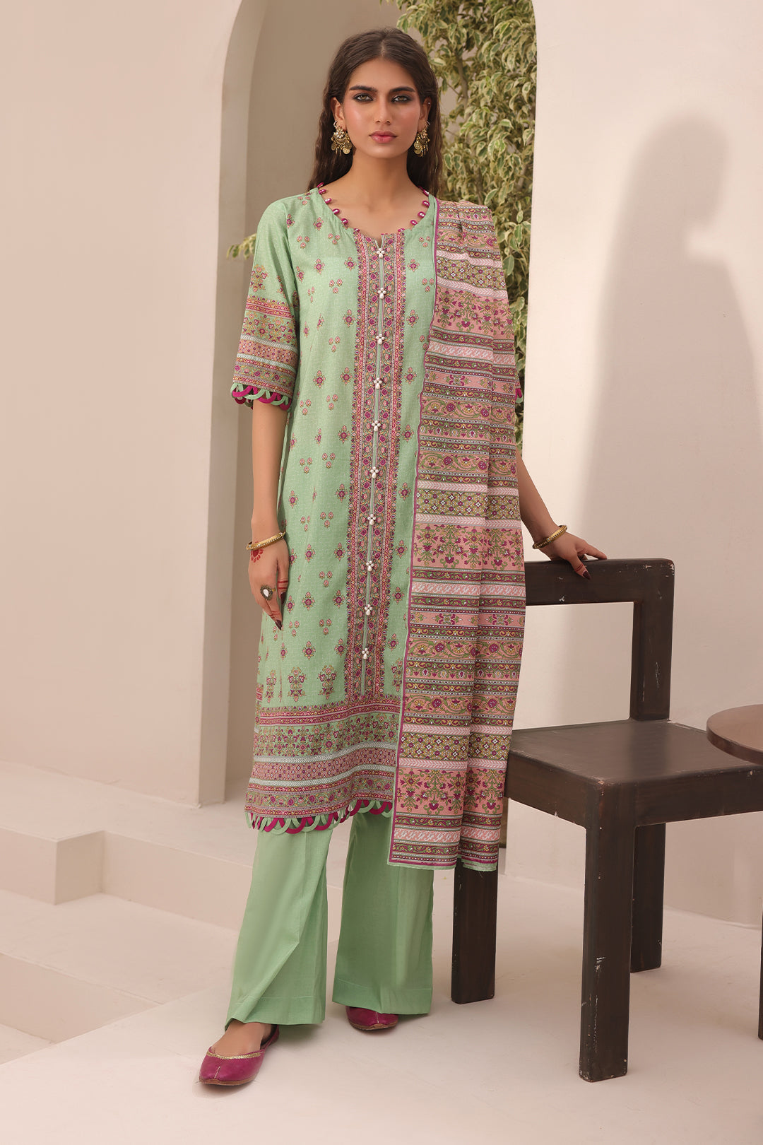 Zellbury | Unstitched 3 Piece Lawn | Shirt Shalwar Dupatta - 1669 - Libasekhas