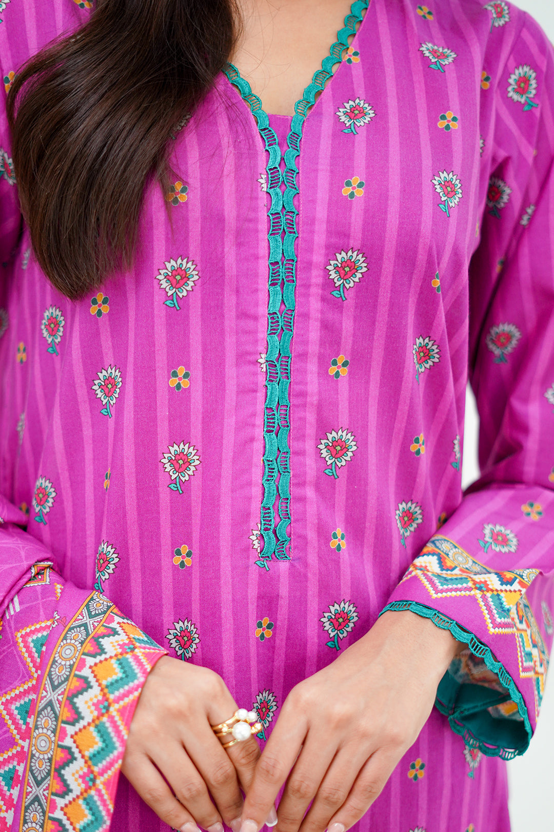 Zellbury | Unstitched 3 Piece Lawn | Shirt Shalwar Dupatta - 1671 - House Of Zarish