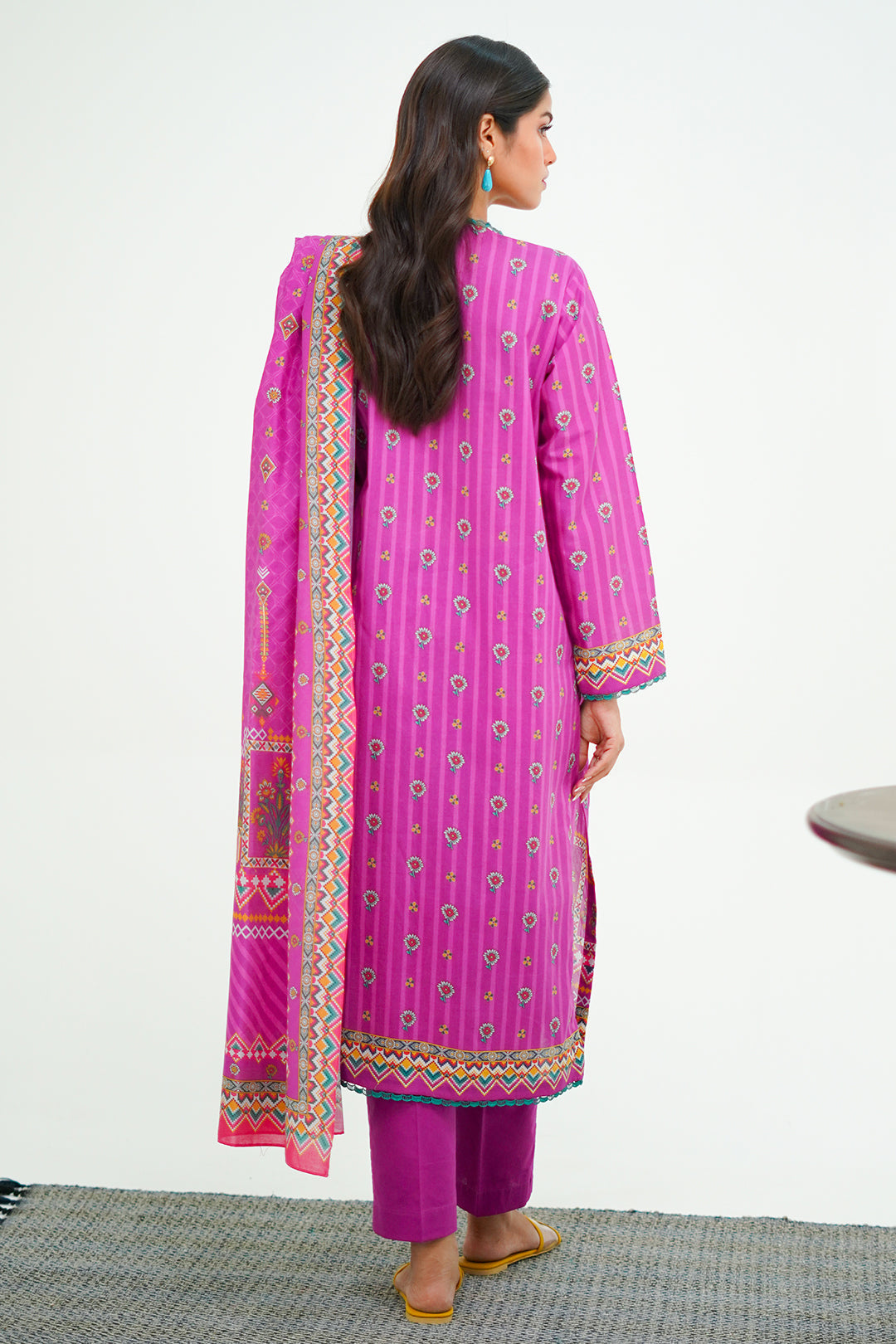 Zellbury | Unstitched 3 Piece Lawn | Shirt Shalwar Dupatta - 1671 - House Of Zarish