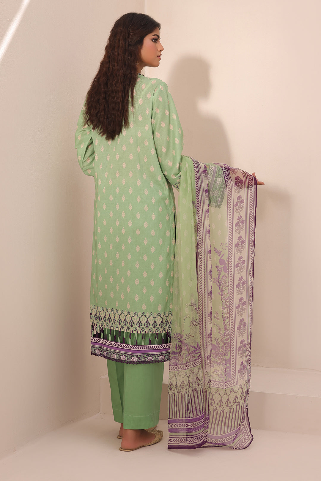 Zellbury | Unstitched 3 Piece Lawn | Shirt Shalwar Dupatta - 1696 - House Of Zarish