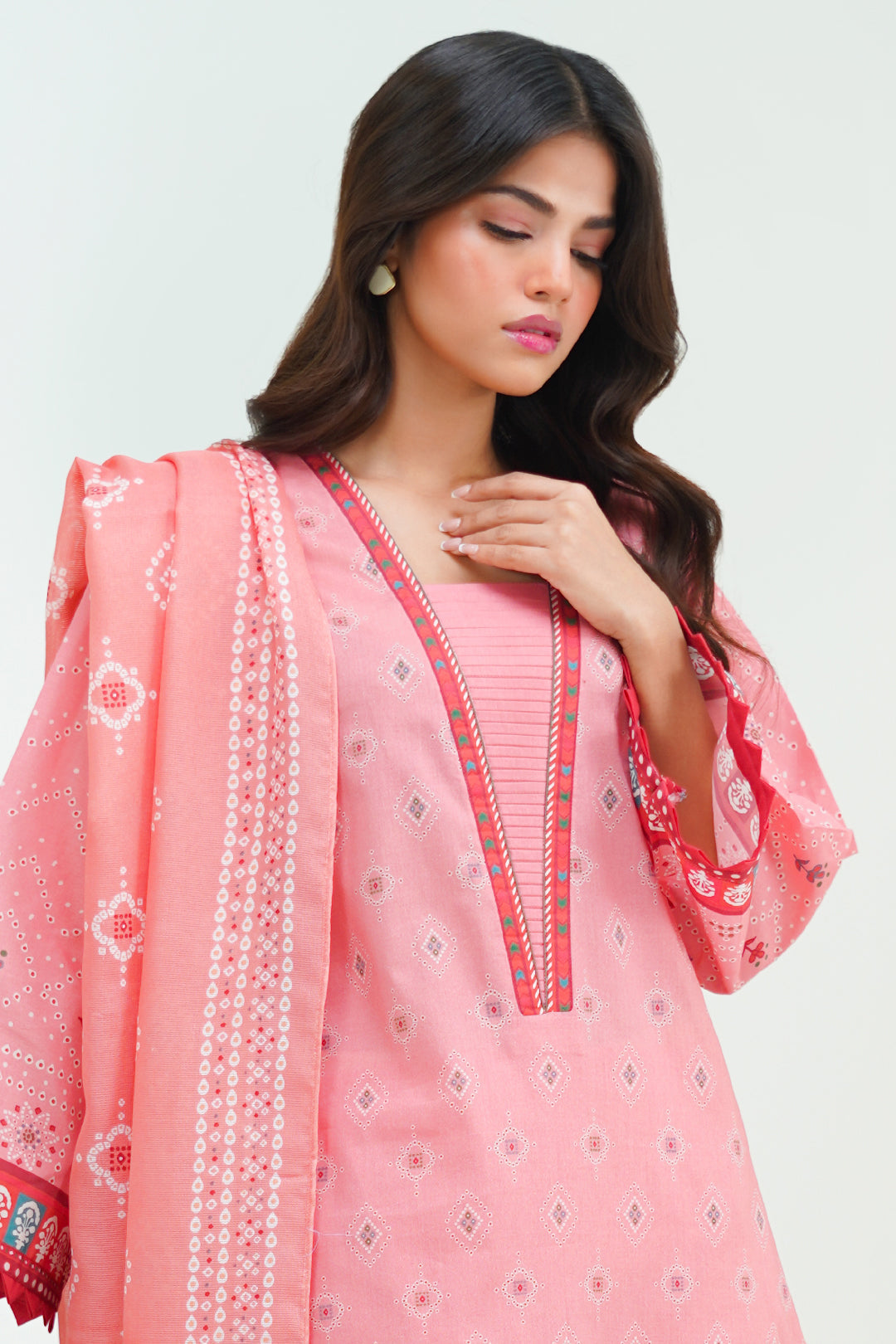 Zellbury | Unstitched 3 Piece Lawn | Shirt Shalwar Dupatta - 1719 - House Of Zarish