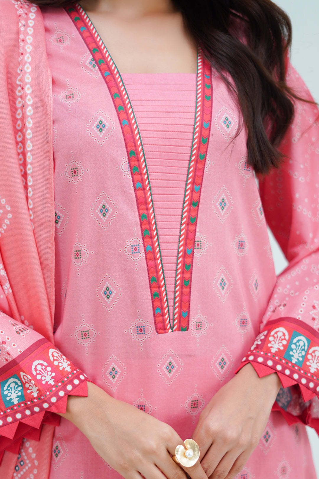 Zellbury | Unstitched 3 Piece Lawn | Shirt Shalwar Dupatta - 1719 - House Of Zarish