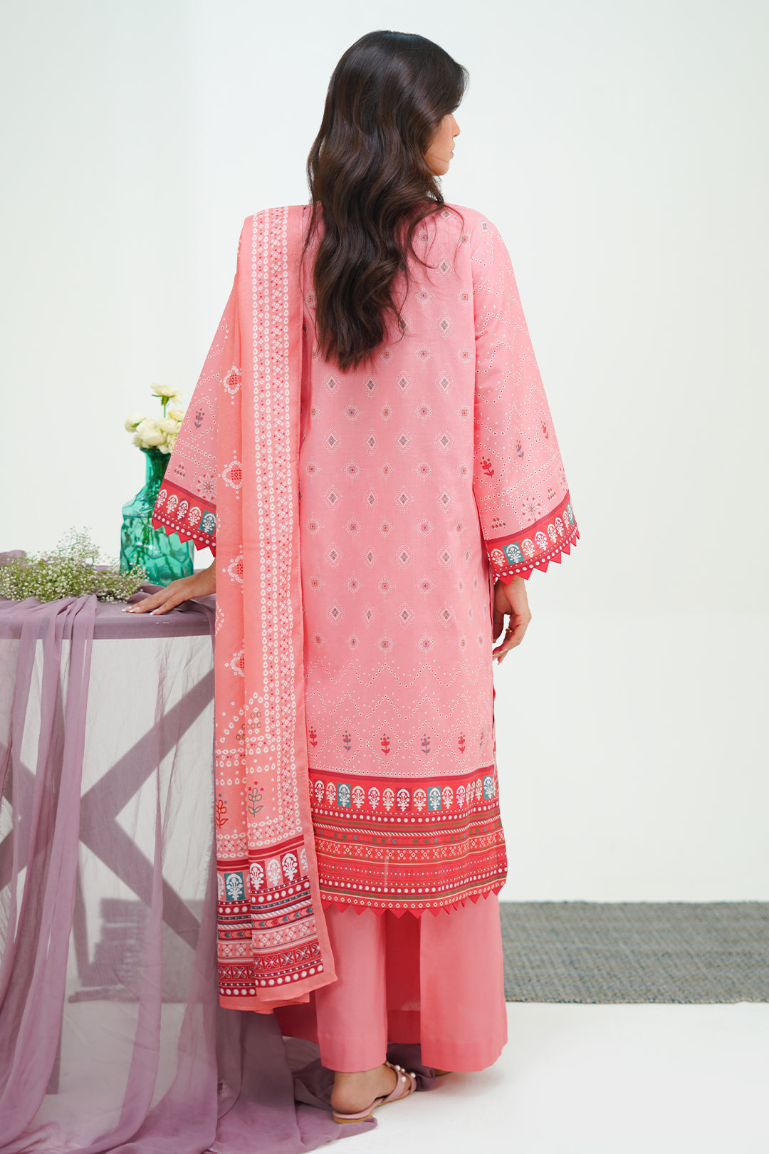 Zellbury | Unstitched 3 Piece Lawn | Shirt Shalwar Dupatta - 1719 - House Of Zarish
