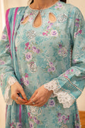 Zellbury | Unstitched 2 Piece Lawn | Embroidered Shirt Dupatta - 0021 - House Of Zarish