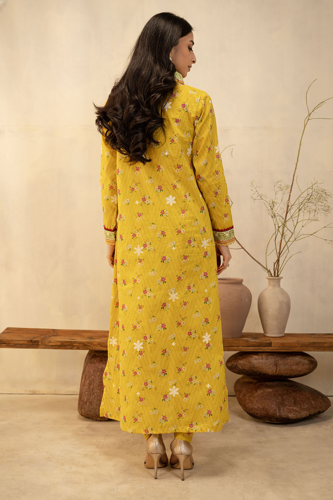 Zellbury | Unstitched 2 Piece Lawn | Embroidered Shirt Shalwar - 0098 - House Of Zarish