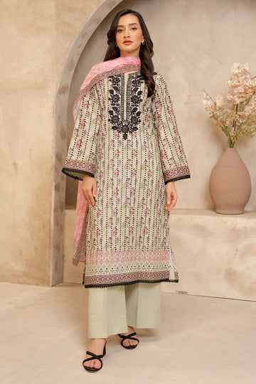 Zellbury | Unstitched 2 Piece Lawn | Embroidered Shirt Dupatta - 0103 - House Of Zarish
