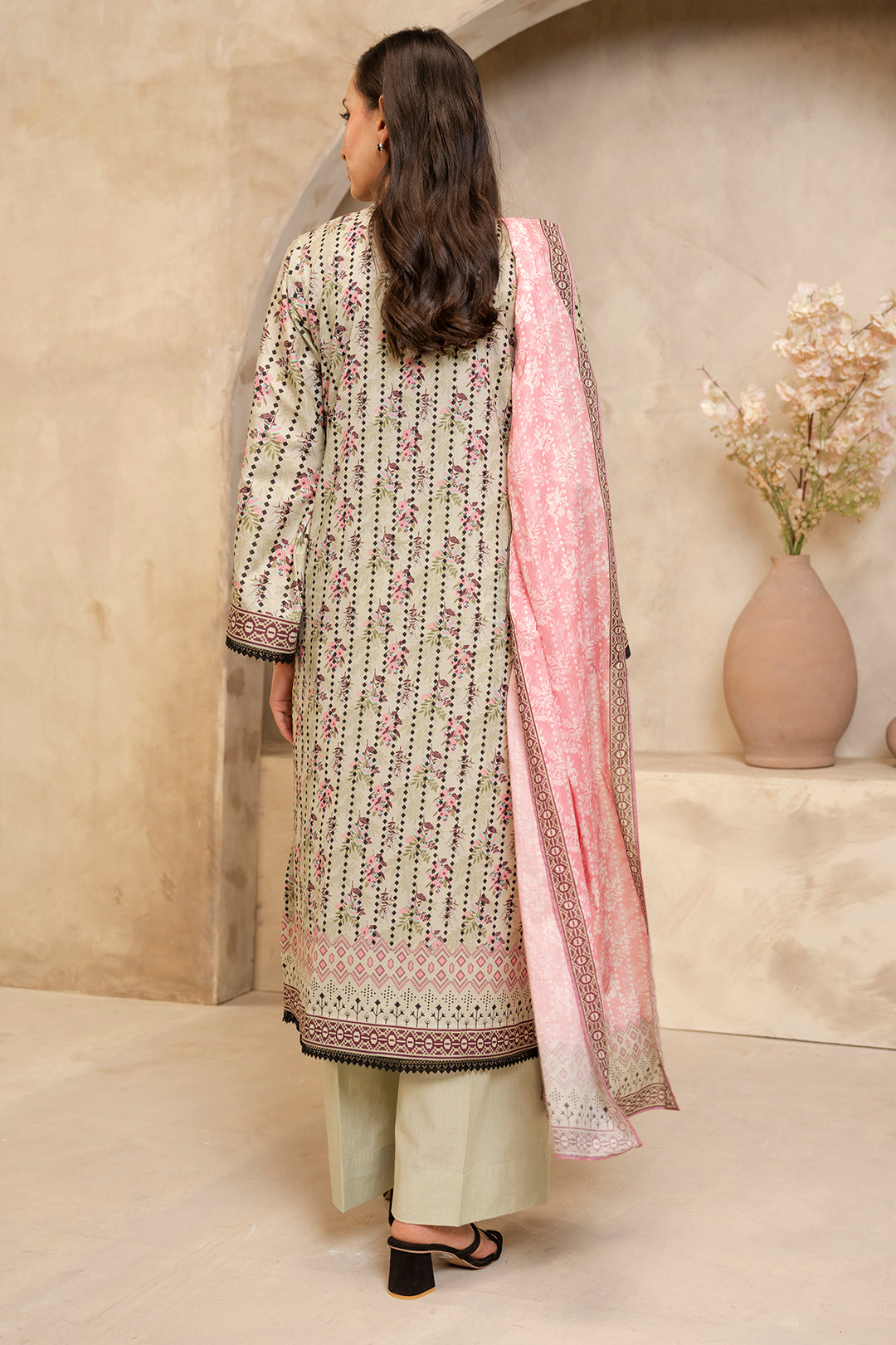 Zellbury | Unstitched 2 Piece Lawn | Embroidered Shirt Dupatta - 0103 - House Of Zarish