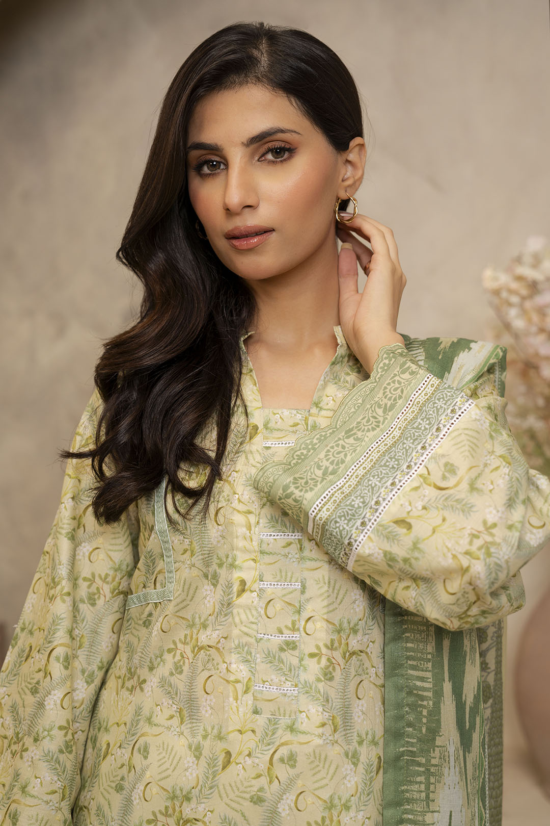 Zellbury | Unstitched 2 Piece Lawn | Shirt Dupatta - 0006 - House Of Zarish
