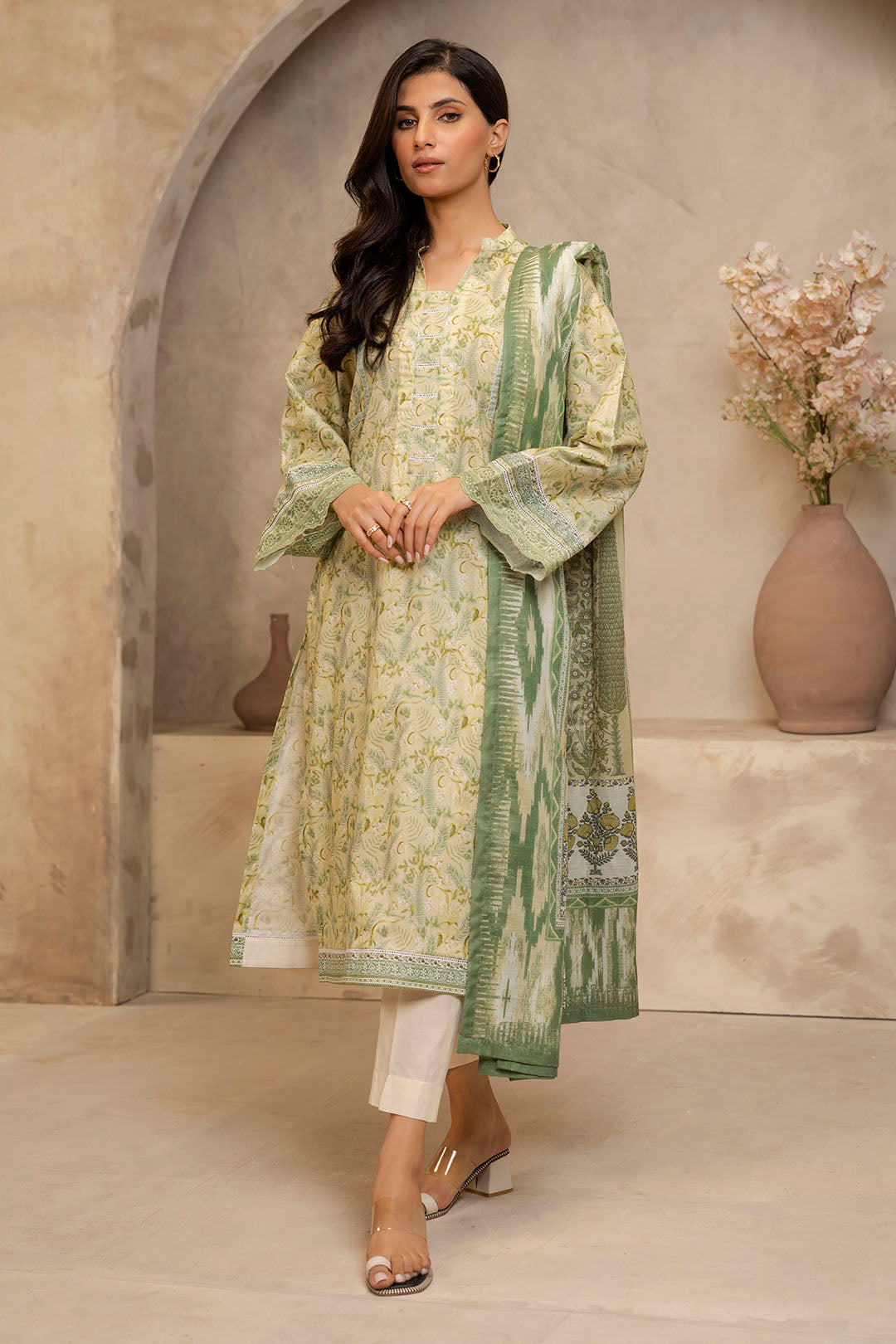 Zellbury | Unstitched 2 Piece Lawn | Shirt Dupatta - 0006 - House Of Zarish