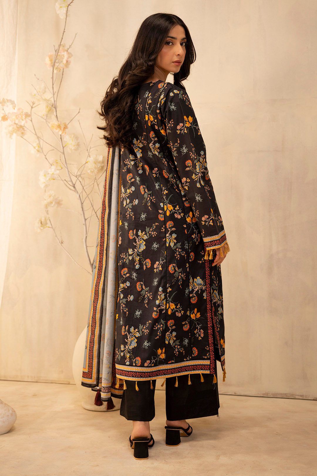 Zellbury | Unstitched 2 Piece Lawn | Shirt Dupatta - 0007 - House Of Zarish