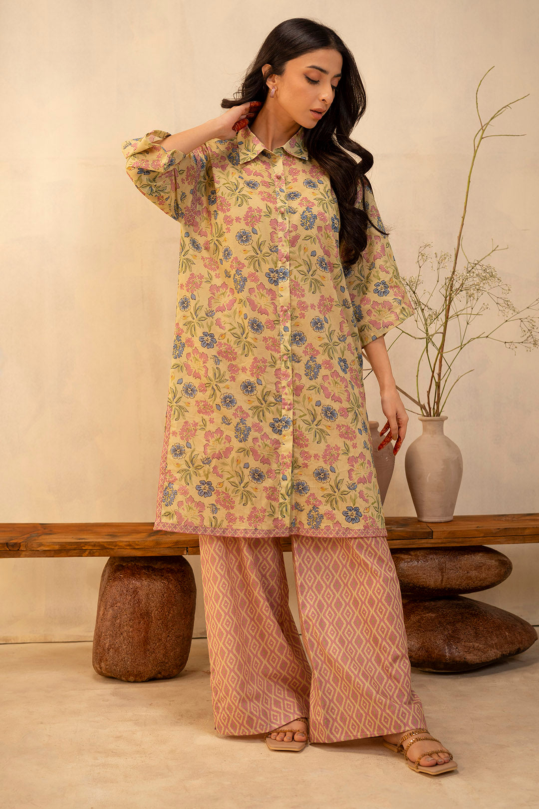 Zellbury | Unstitched 2 Piece Lawn | Shirt Shalwar - 0013 - House Of Zarish