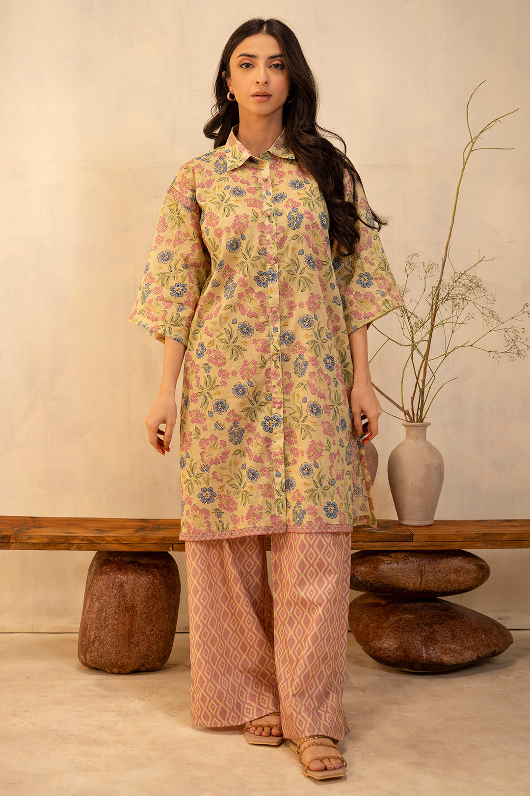 Zellbury | Unstitched 2 Piece Lawn | Shirt Shalwar - 0013 - House Of Zarish