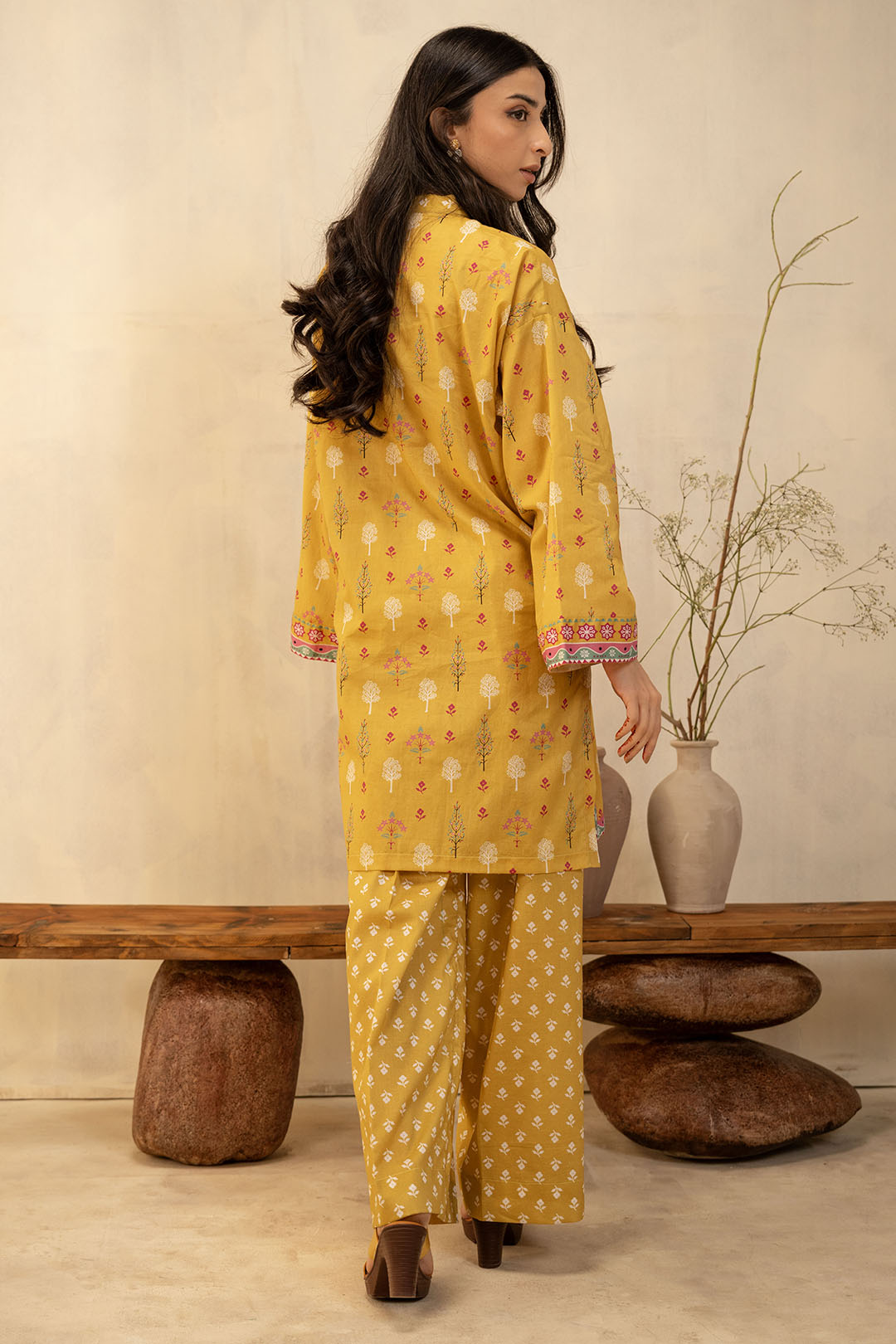 Zellbury | Unstitched 2 Piece Lawn | Shirt Shalwar - 0019 - House Of Zarish