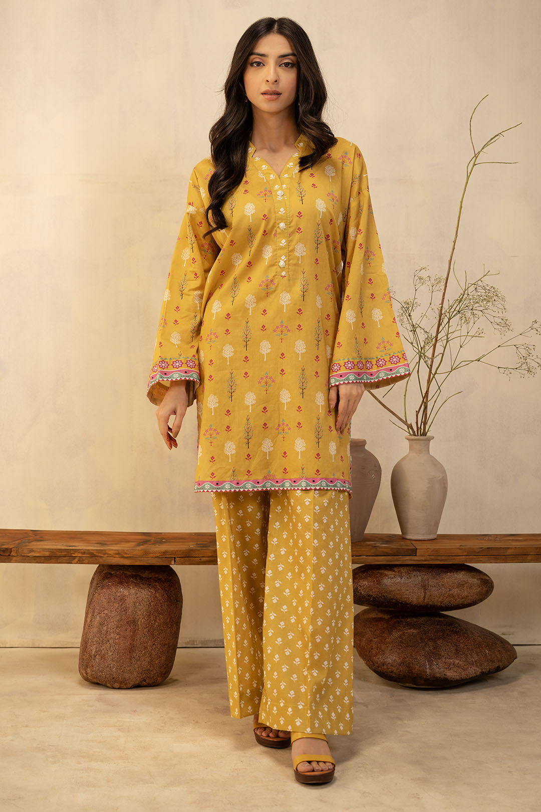 Zellbury | Unstitched 2 Piece Lawn | Shirt Shalwar - 0019 - House Of Zarish