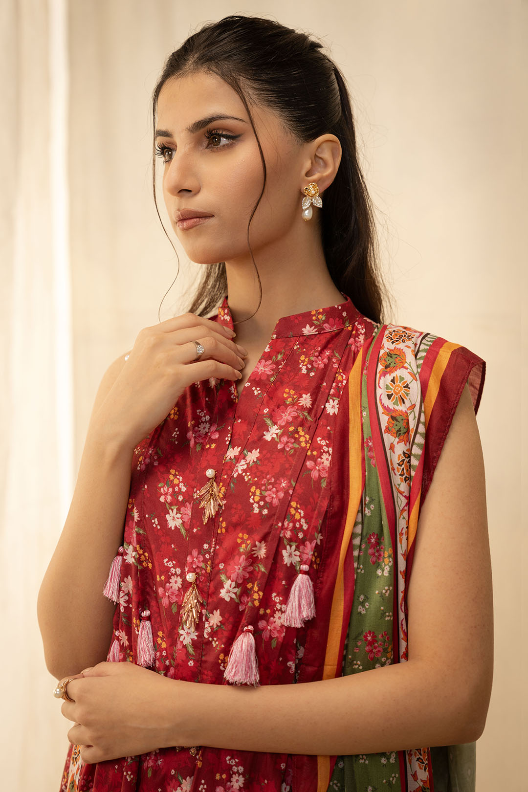 Zellbury | Unstitched 2 Piece Lawn | Shirt Dupatta - 0087 - House Of Zarish