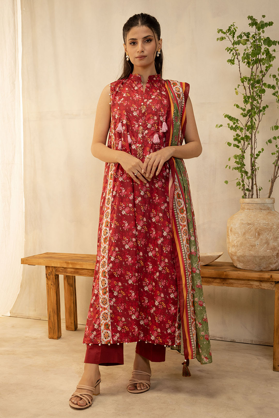 Zellbury | Unstitched 2 Piece Lawn | Shirt Dupatta - 0087 - House Of Zarish