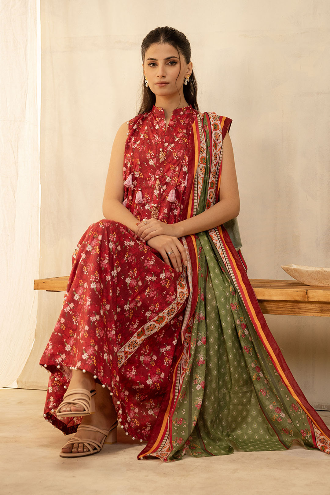 Zellbury | Unstitched 2 Piece Lawn | Shirt Dupatta - 0087 - House Of Zarish