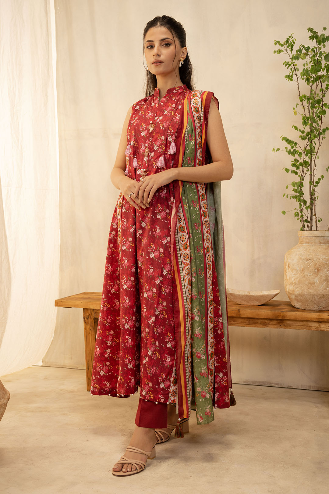 Zellbury | Unstitched 2 Piece Lawn | Shirt Dupatta - 0087 - House Of Zarish
