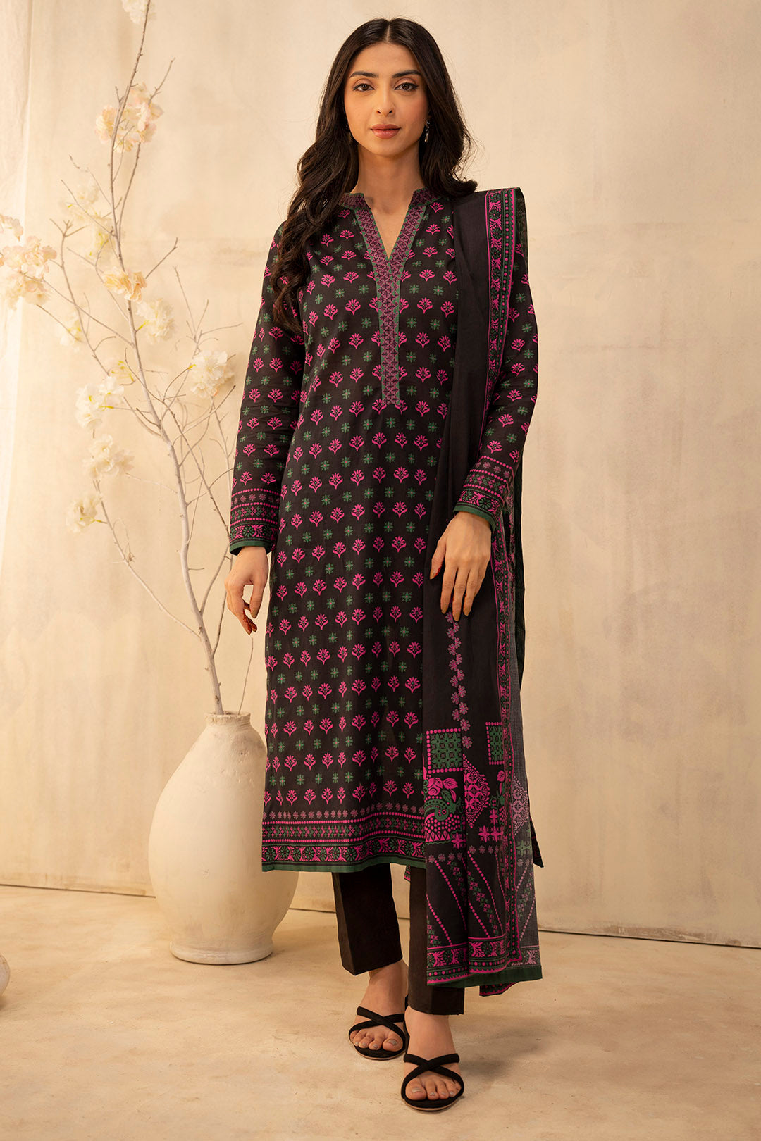 Zellbury | Unstitched 2 Piece Lawn | Shirt Dupatta - 0088 - House Of Zarish