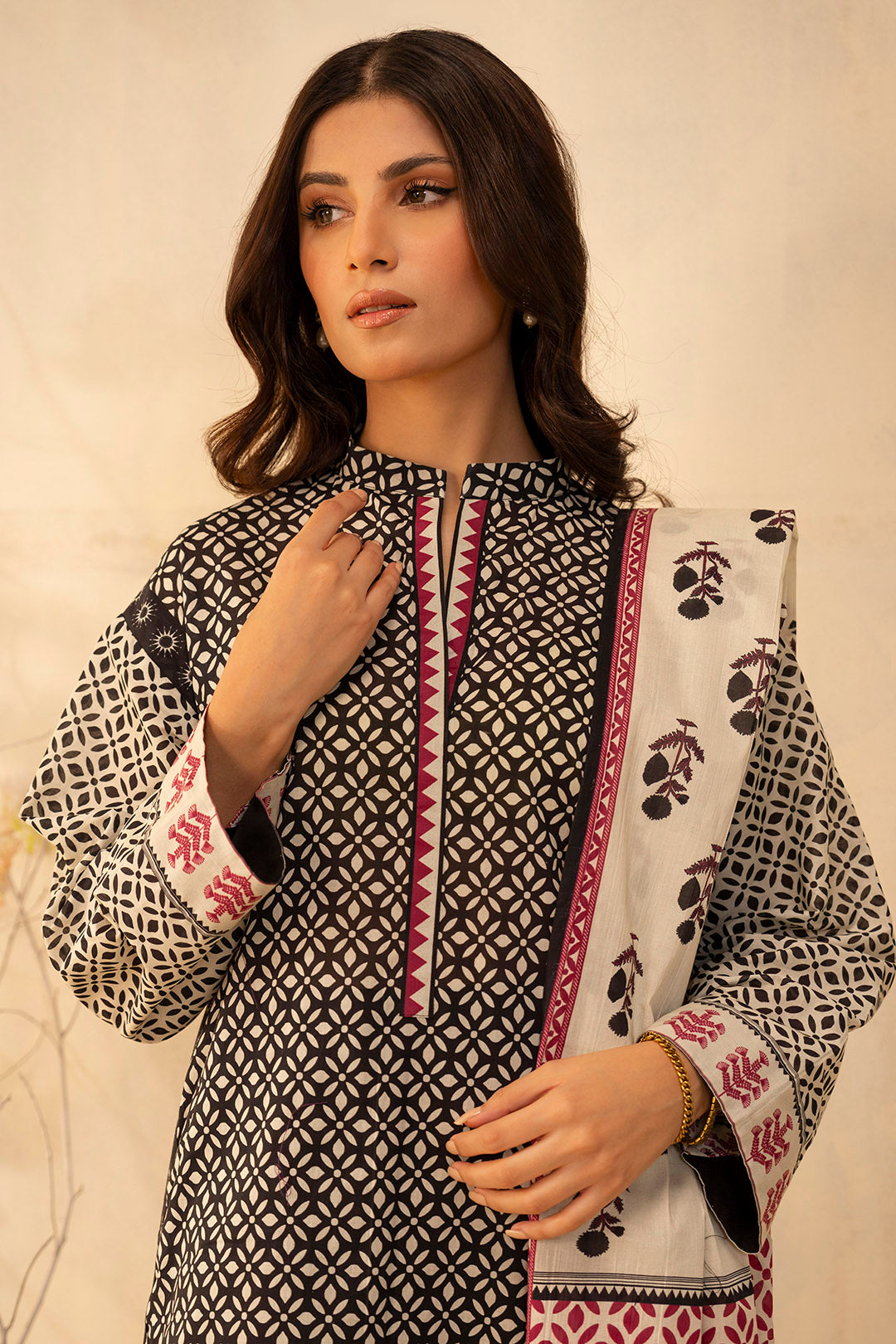 Zellbury | Unstitched 2 Piece Lawn | Shirt Dupatta - 0090 - House Of Zarish
