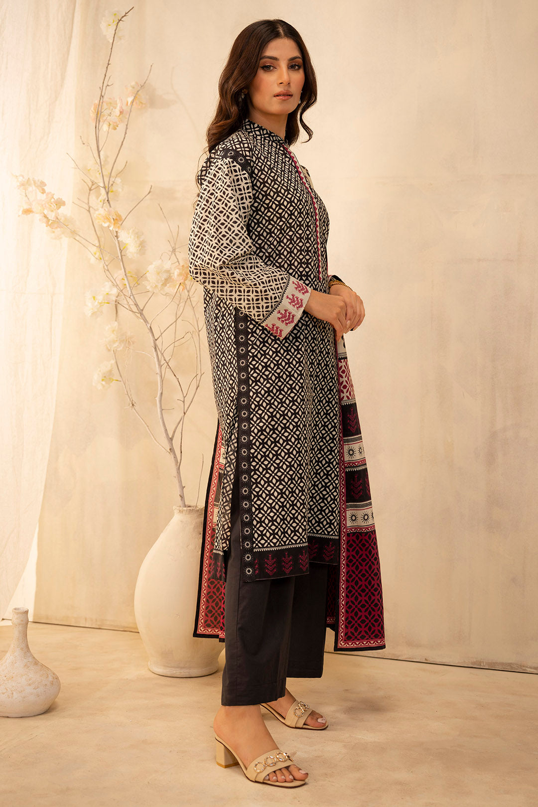 Zellbury | Unstitched 2 Piece Lawn | Shirt Dupatta - 0090 - House Of Zarish