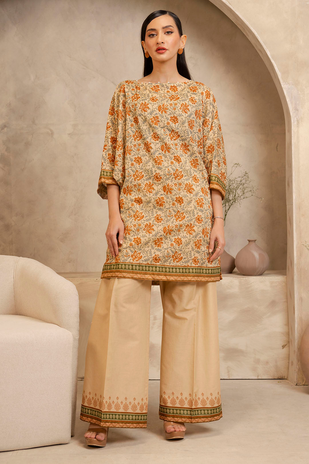 Zellbury | Unstitched 2 Piece Lawn | Shirt Shalwar - 0097 - House Of Zarish