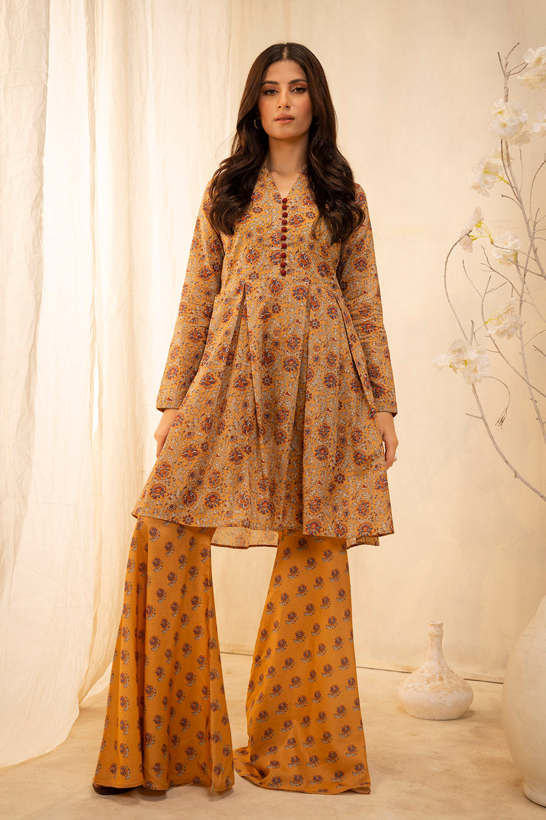 Zellbury | Unstitched 2 Piece Lawn | Shirt Shalwar - 0101 - House Of Zarish