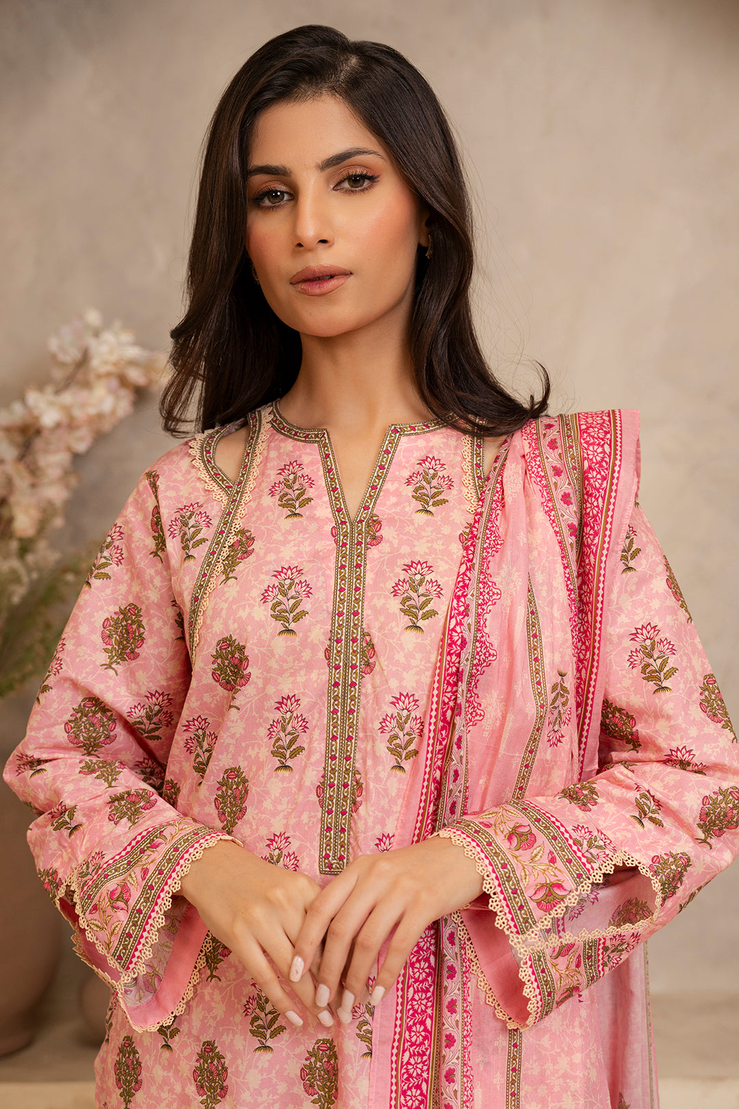 Zellbury | Unstitched 2 Piece Lawn | Shirt Dupatta - 0157 - House Of Zarish