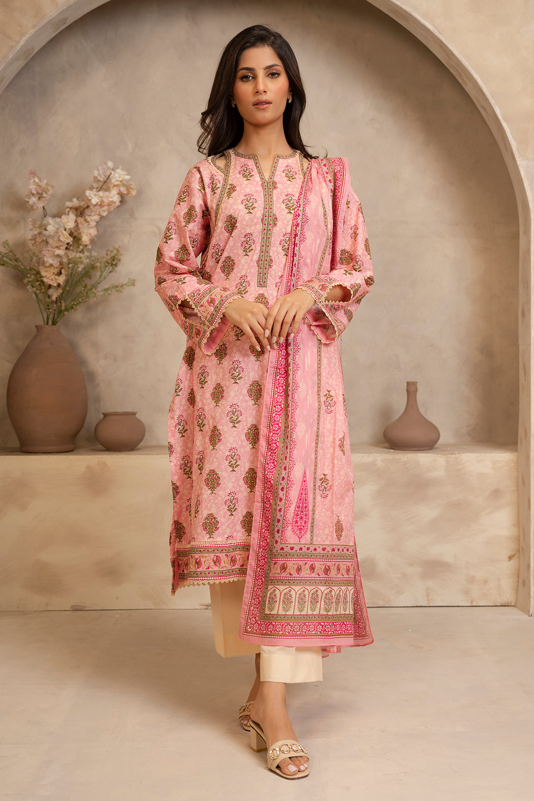 Zellbury | Unstitched 2 Piece Lawn | Shirt Dupatta - 0157 - House Of Zarish