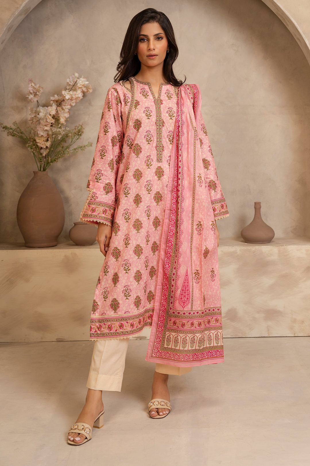 Zellbury | Unstitched 2 Piece Lawn | Shirt Dupatta - 0157 - Libasekhas