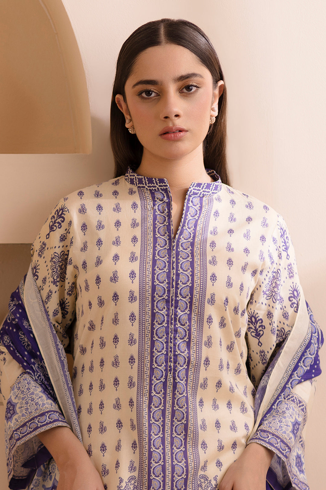 Zellbury | Unstitched 2 Piece Lawn | Shirt Dupatta - 0158 - House Of Zarish