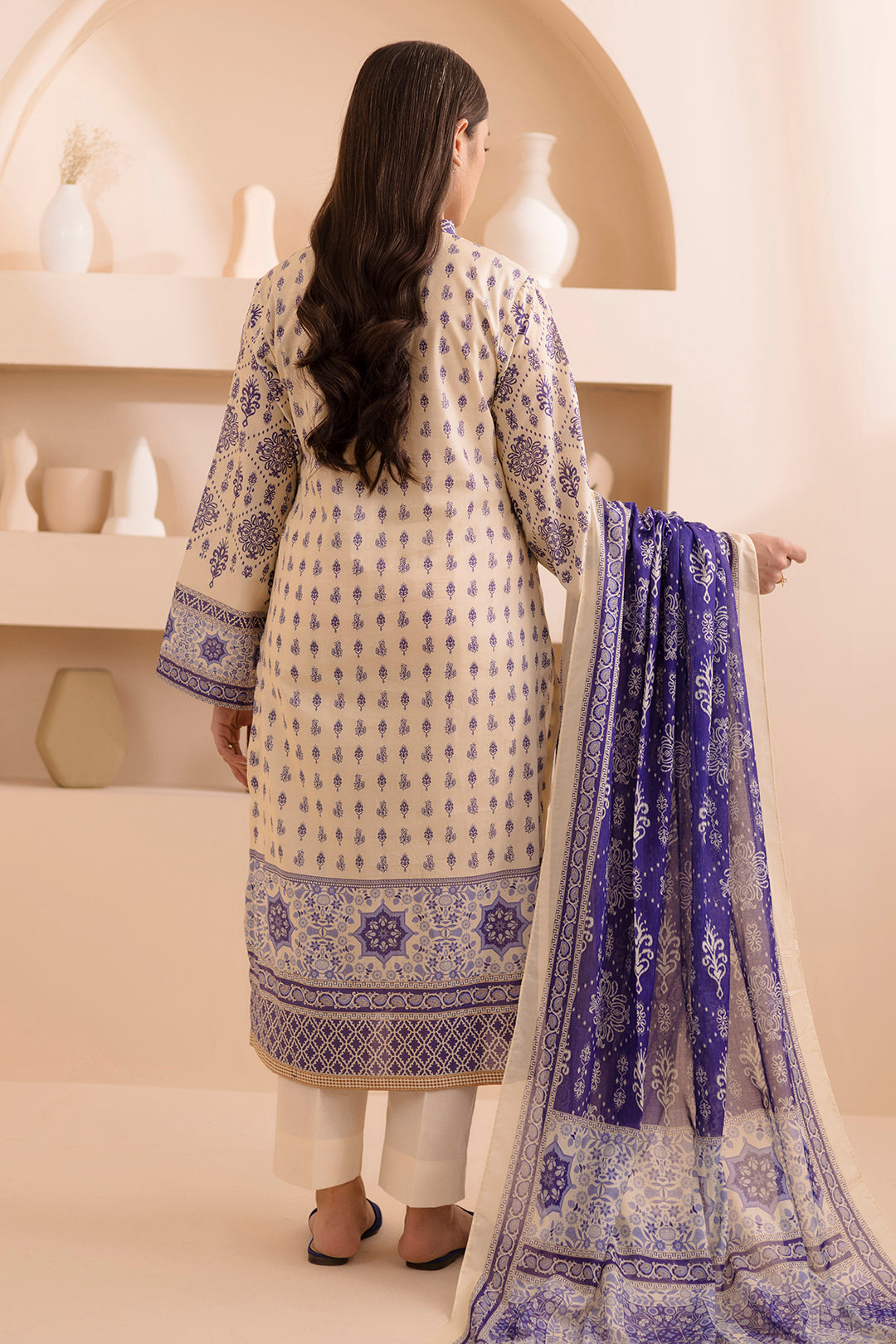 Zellbury | Unstitched 2 Piece Lawn | Shirt Dupatta - 0158 - Libasekhas