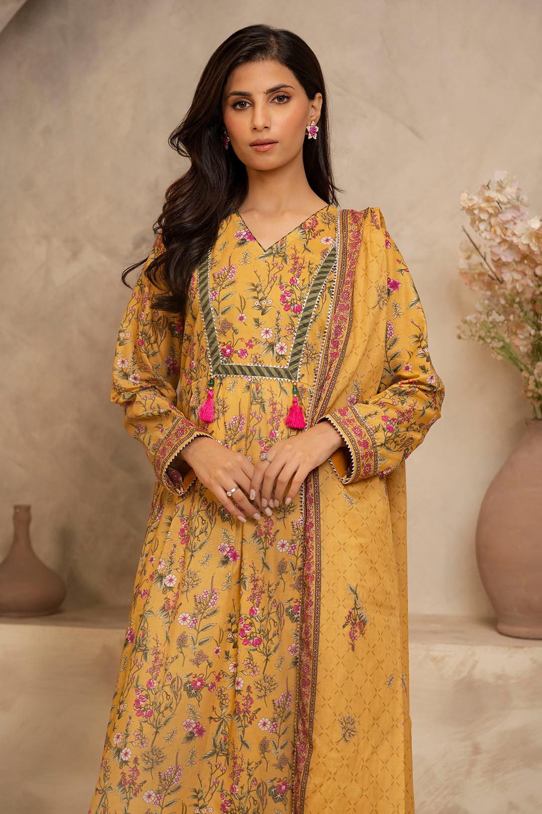 Zellbury | Unstitched 2 Piece Lawn | Shirt Dupatta - 0159 - House Of Zarish