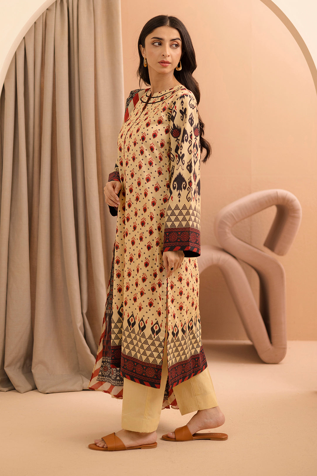 Zellbury | Unstitched 2 Piece Lawn | Shirt Dupatta - 0160 - House Of Zarish