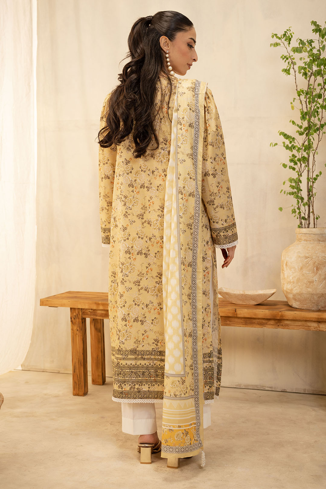 Zellbury | Unstitched 2 Piece Lawn | Shirt Dupatta - 0225 - House Of Zarish