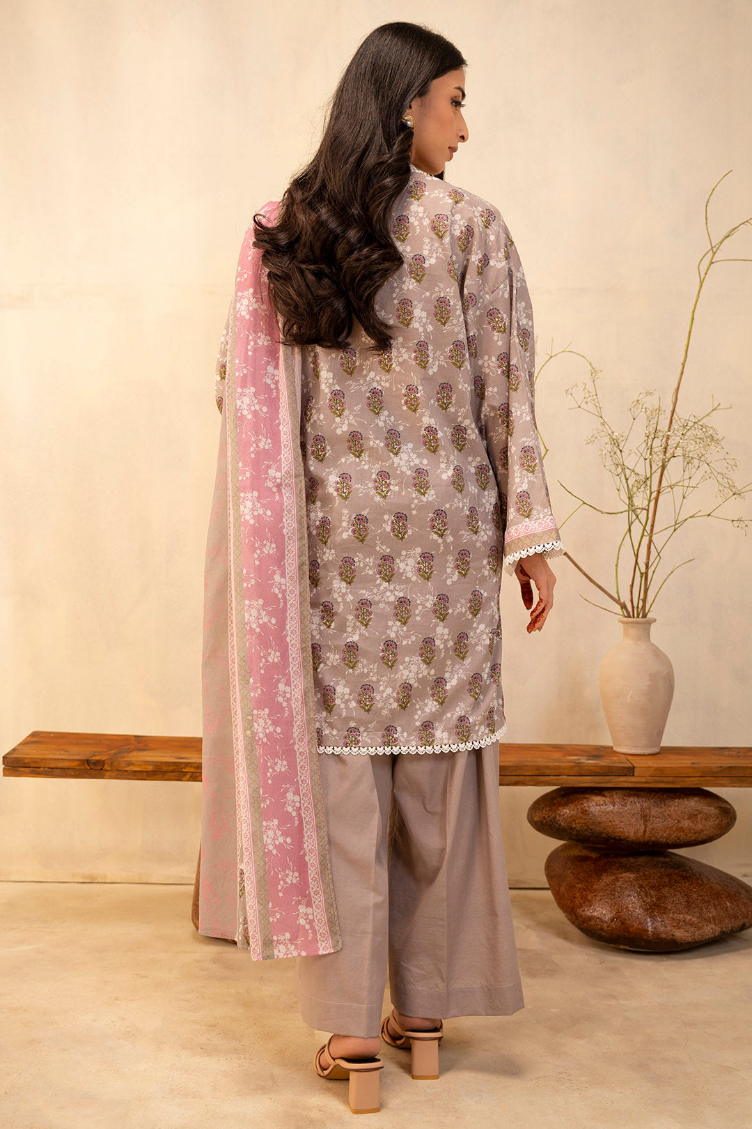 Zellbury | Unstitched 3 Piece Lawn | Shirt Shalwar Dupatta - 0029 - House Of Zarish