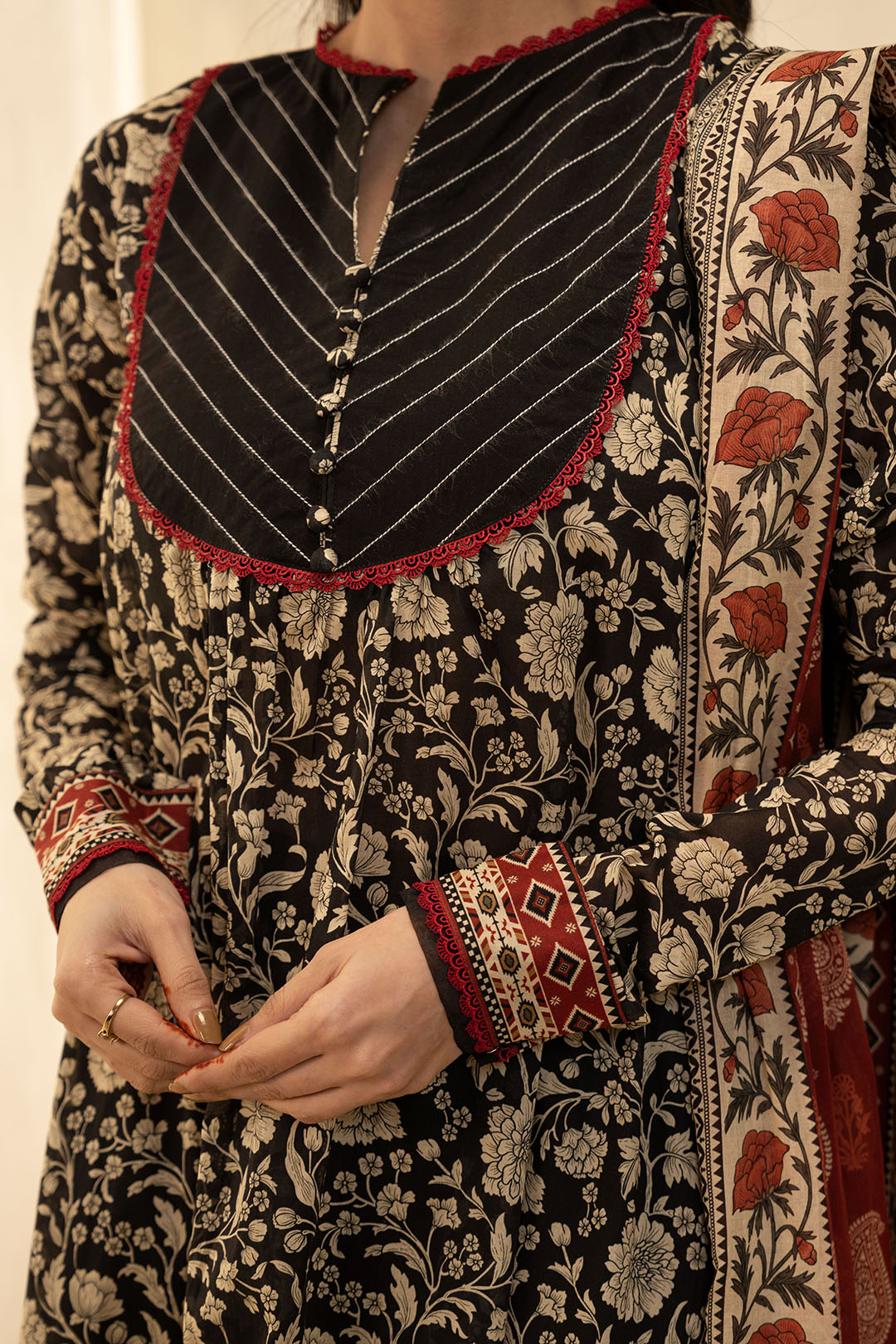 Zellbury | Unstitched 3 Piece Lawn | Shirt Shalwar Dupatta - 0030 - House Of Zarish