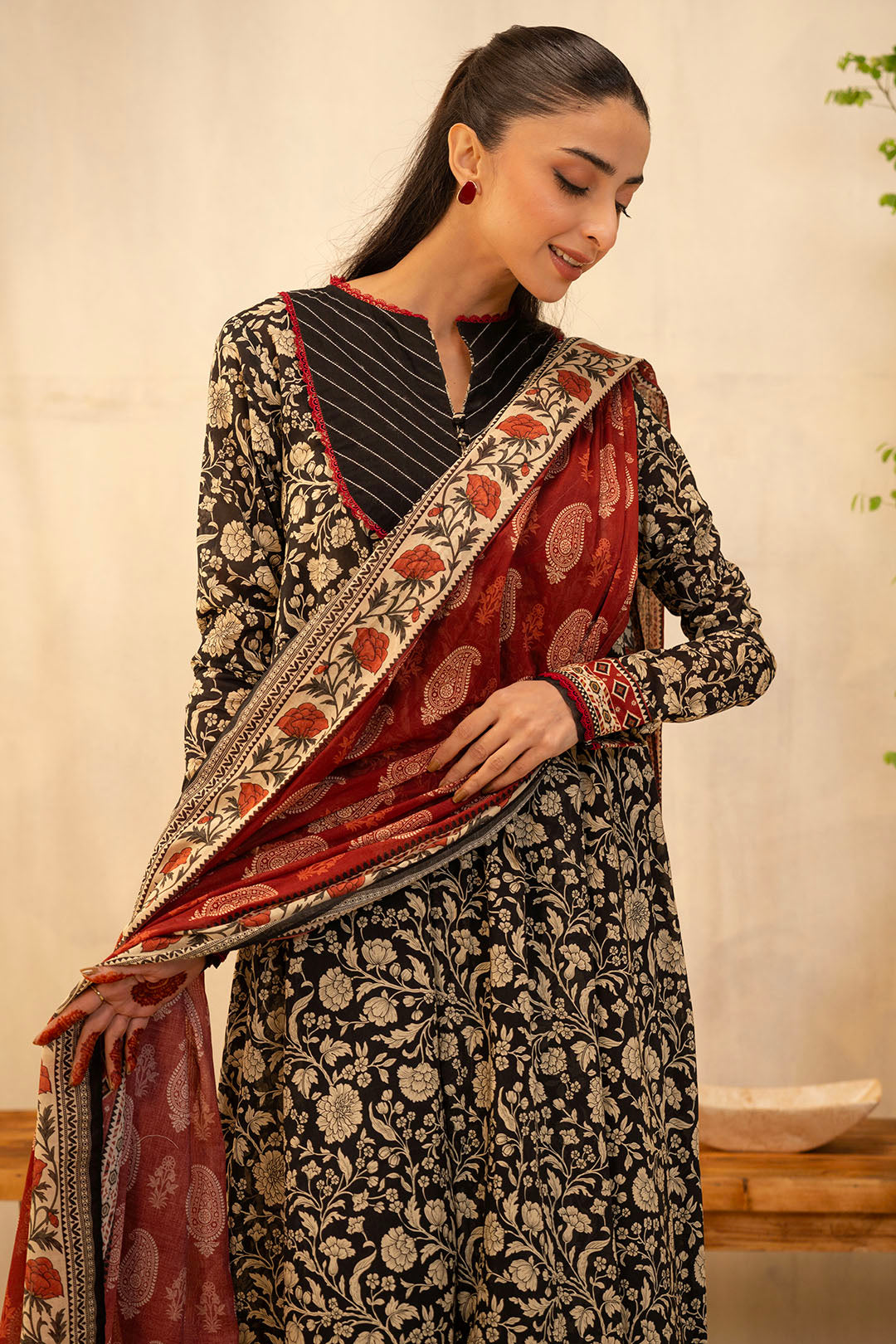 Zellbury | Unstitched 3 Piece Lawn | Shirt Shalwar Dupatta - 0030 - House Of Zarish